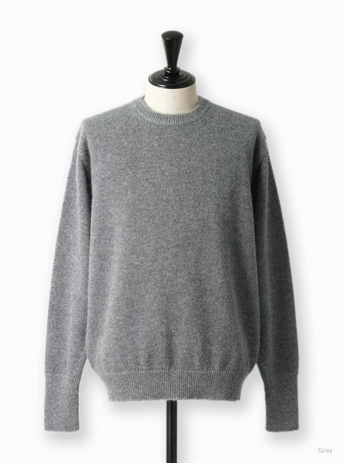 Men BABY ALPACA KURUMI TENJIKU CREW NECK - BATONER｜ONLINE STORE