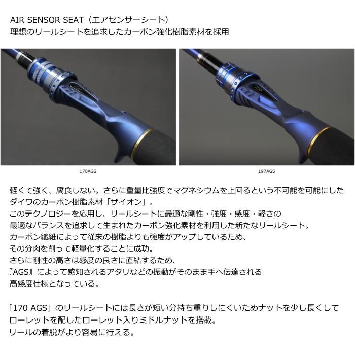船竿 ダイワ 極鋭タチウオ テンヤSP 170 AGS (D01) (O01) 【本店特別価格】
