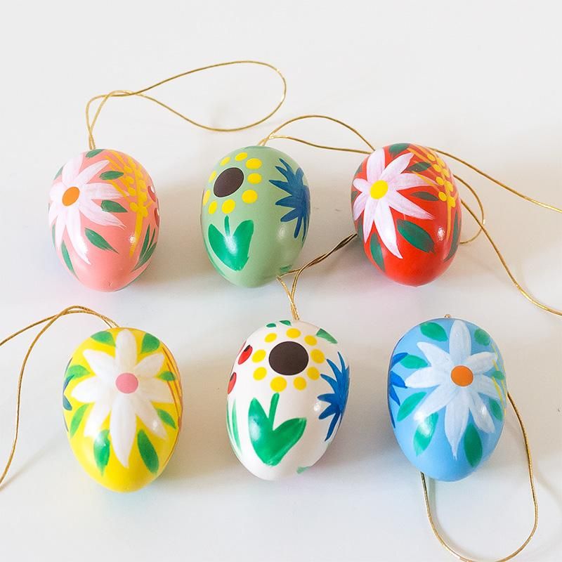 Tobias Heidenreich オーナメント イースターエッグ 花柄 3cm - 商いや