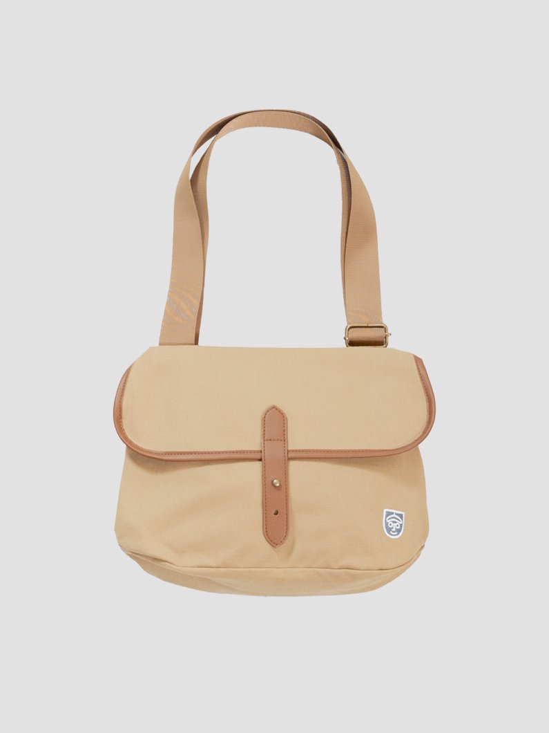 キャンバスショルダーバッグ | ベージュ - KEY MEMORY Online Shop