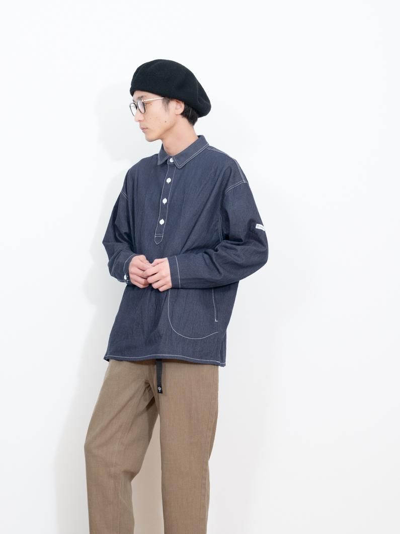 デニムプルオーバーシャツ | ユニセックス - KEY MEMORY Online Shop