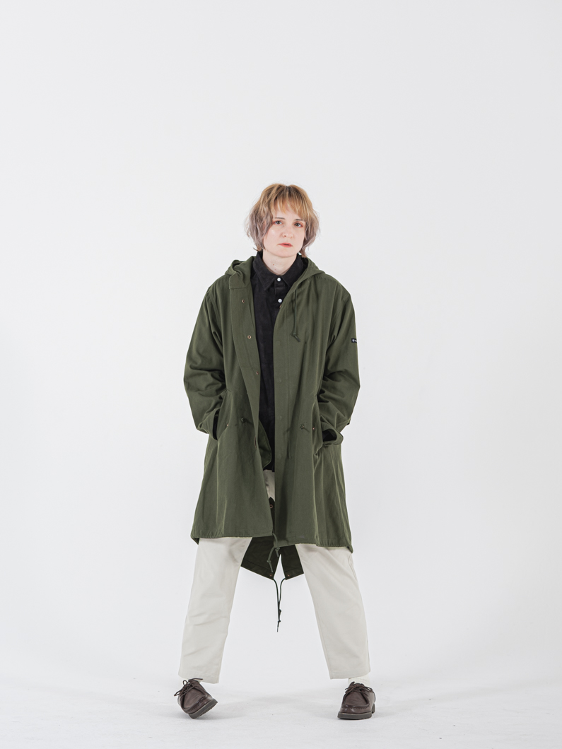 KEY MEMORY オリーブグリーン モッズコート フード付き M-51 mods coat