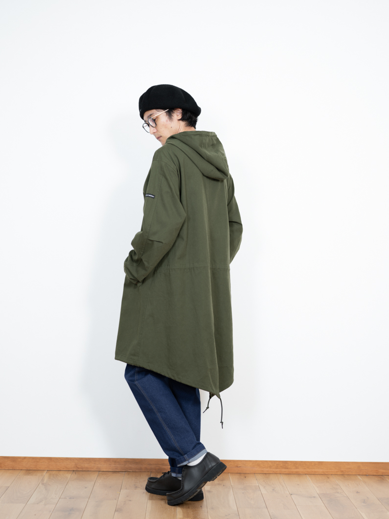 KEY MEMORY オリーブグリーン モッズコート フード付き M-51 mods coat