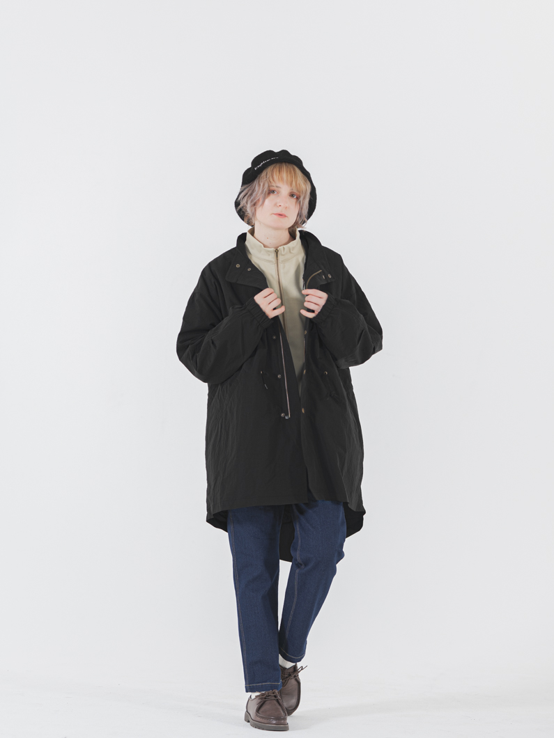 キルティングジャケット＆モッズコートセット | ブラック - KEY MEMORY