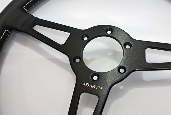 フラットABARTH350mmレザーステアリング - フィアット・アバルトパーツ