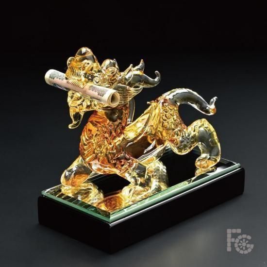 ガラス細工｜神獣｜縁起｜ひきゅう 琥珀大｜フォーカートグラスワークス