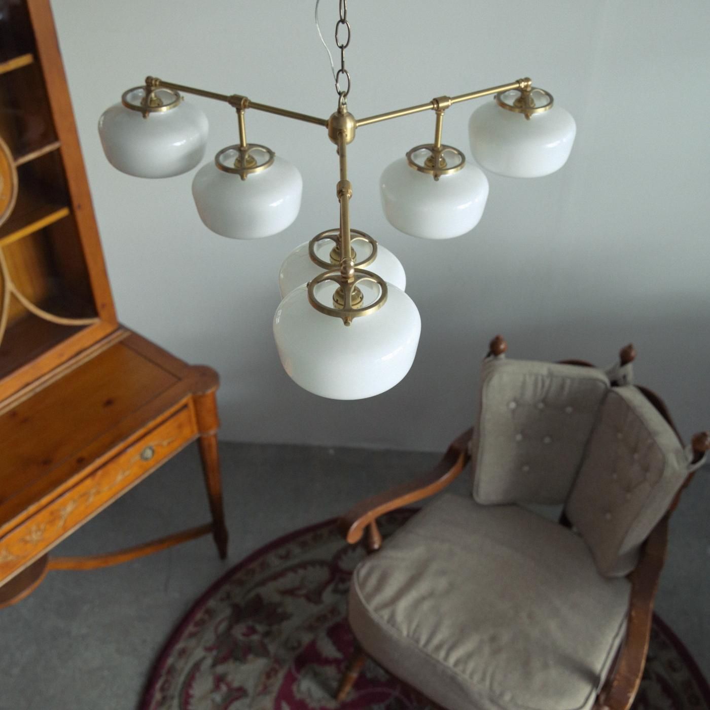 OCH014 6 BULBS CHANDELIER - POINT NO.39｜東京｜五反田｜真鍮照明