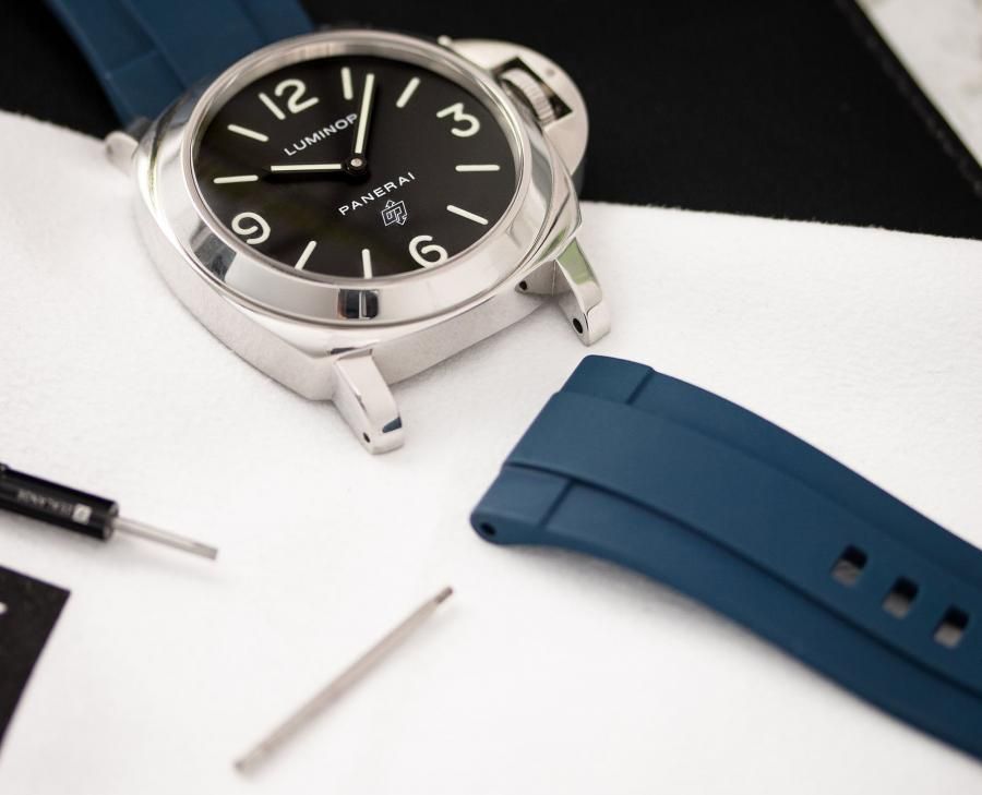 パネライ ルミノール ロゴ用ラバーベルト/ For PaneraiLuminor Logo