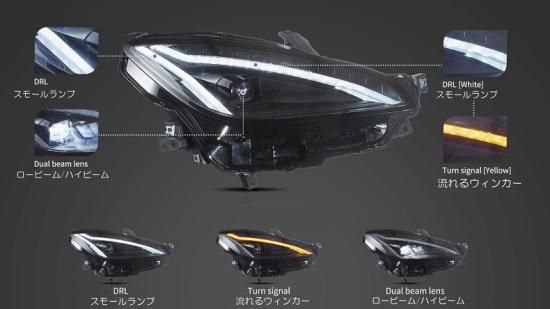 VLAND GR86 ZN8 BRZ ZD8 ヘッドライト 流れるウィンカー フルLED仕様