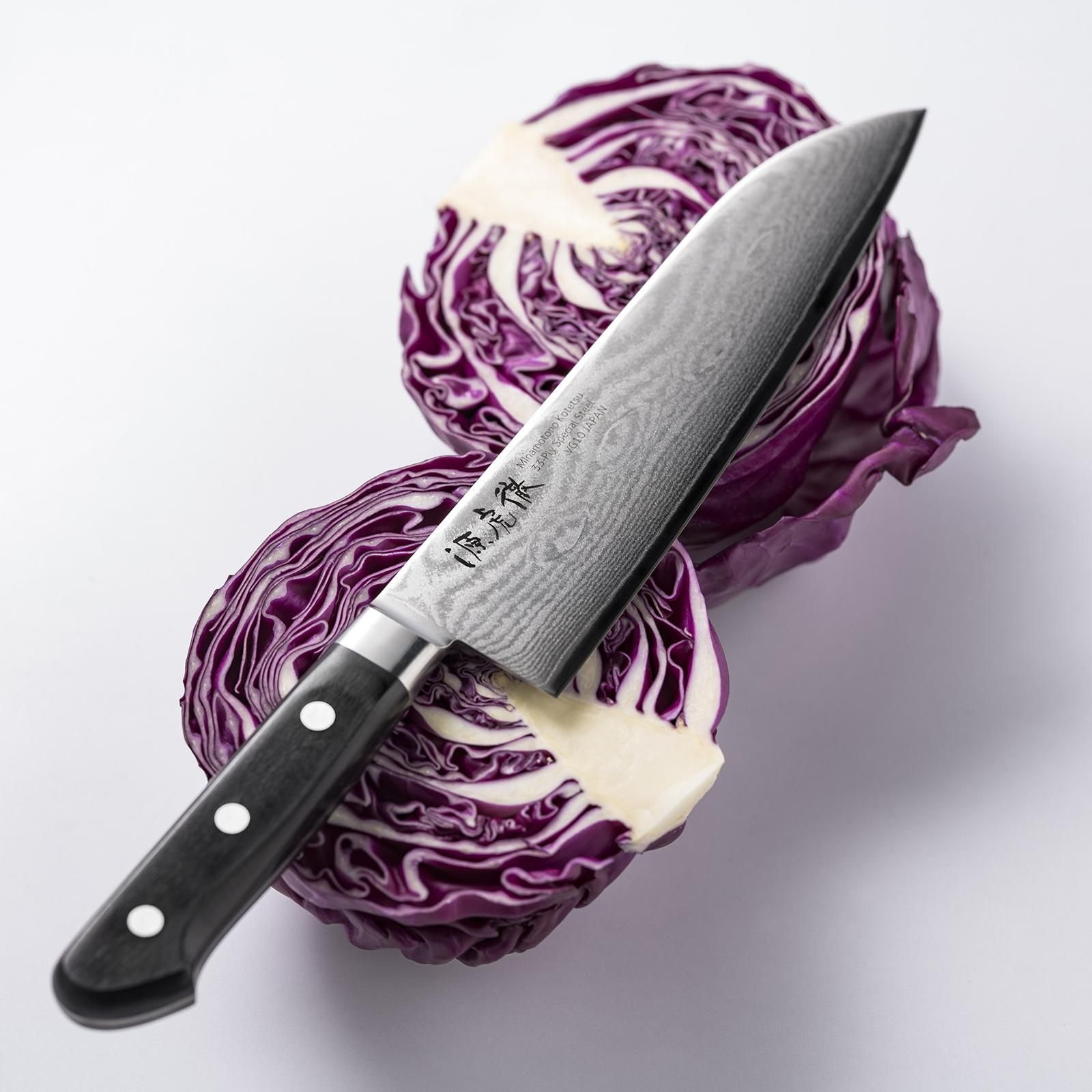 源虎徹 銀彩ダマスカス 三徳包丁 180mm