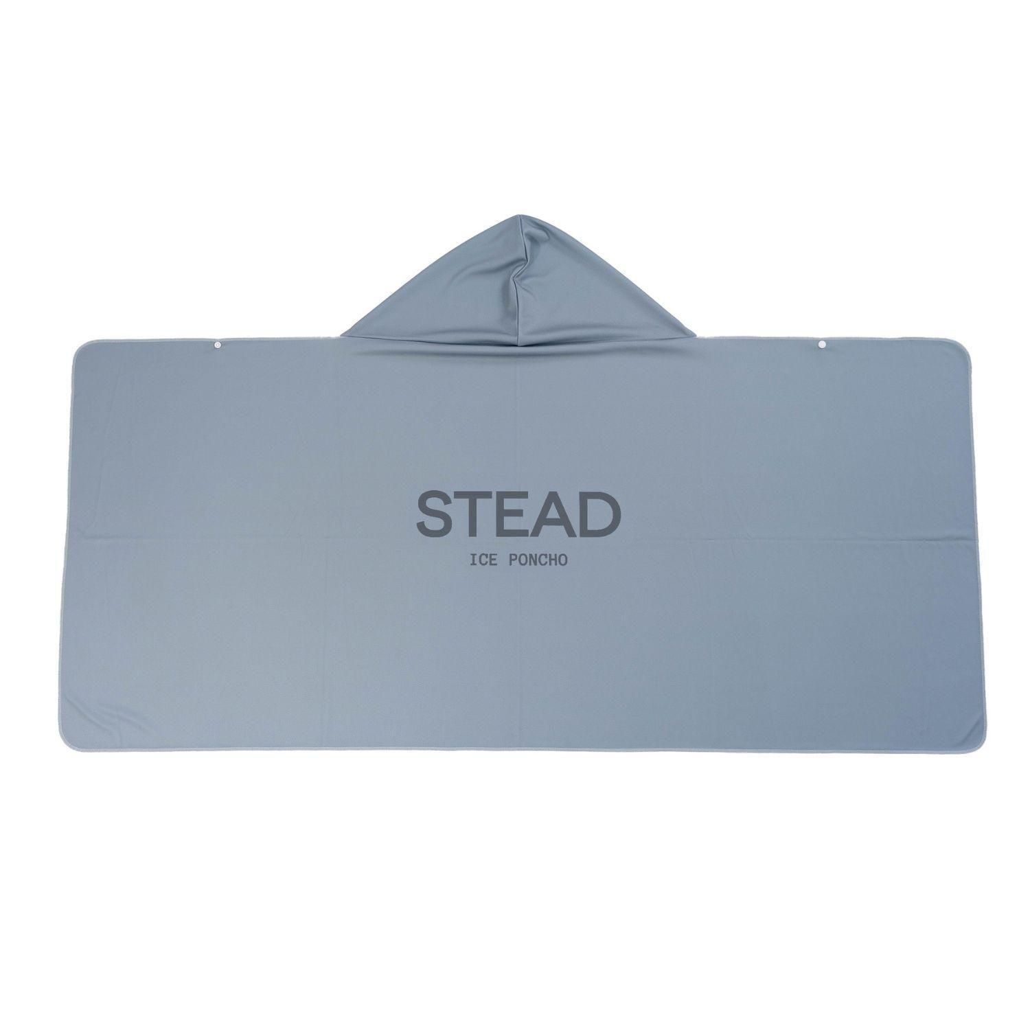 冷感アイスポンチョ（グレー/グレーロゴA） - STEAD-テクノロジーで