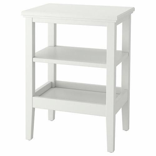 IKEA イケア サイドテーブル ホワイト 白 46x36cm m80496049 IDANAS