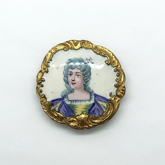 アンティークエナメルボタン