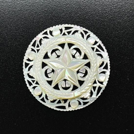 ベツレヘムパール | 五芒星・ボタン・ブローチ・ペンダントトップ - CO