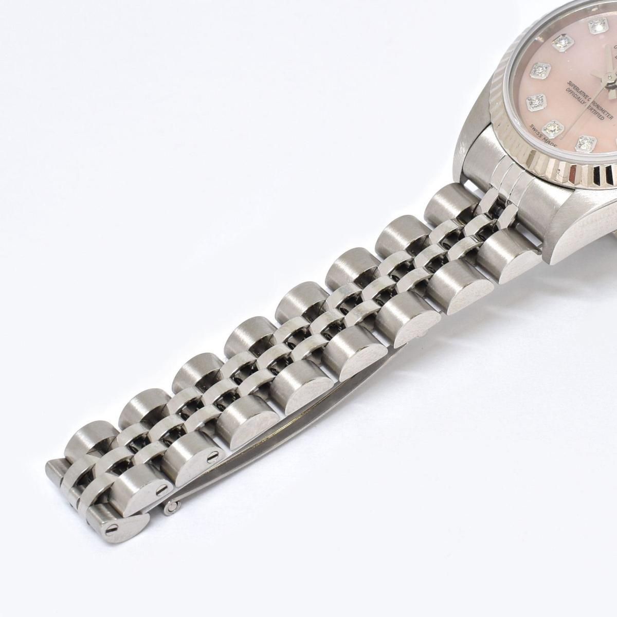 ロレックス デイトジャスト 79174NG シェルダイアル 10Pダイヤ