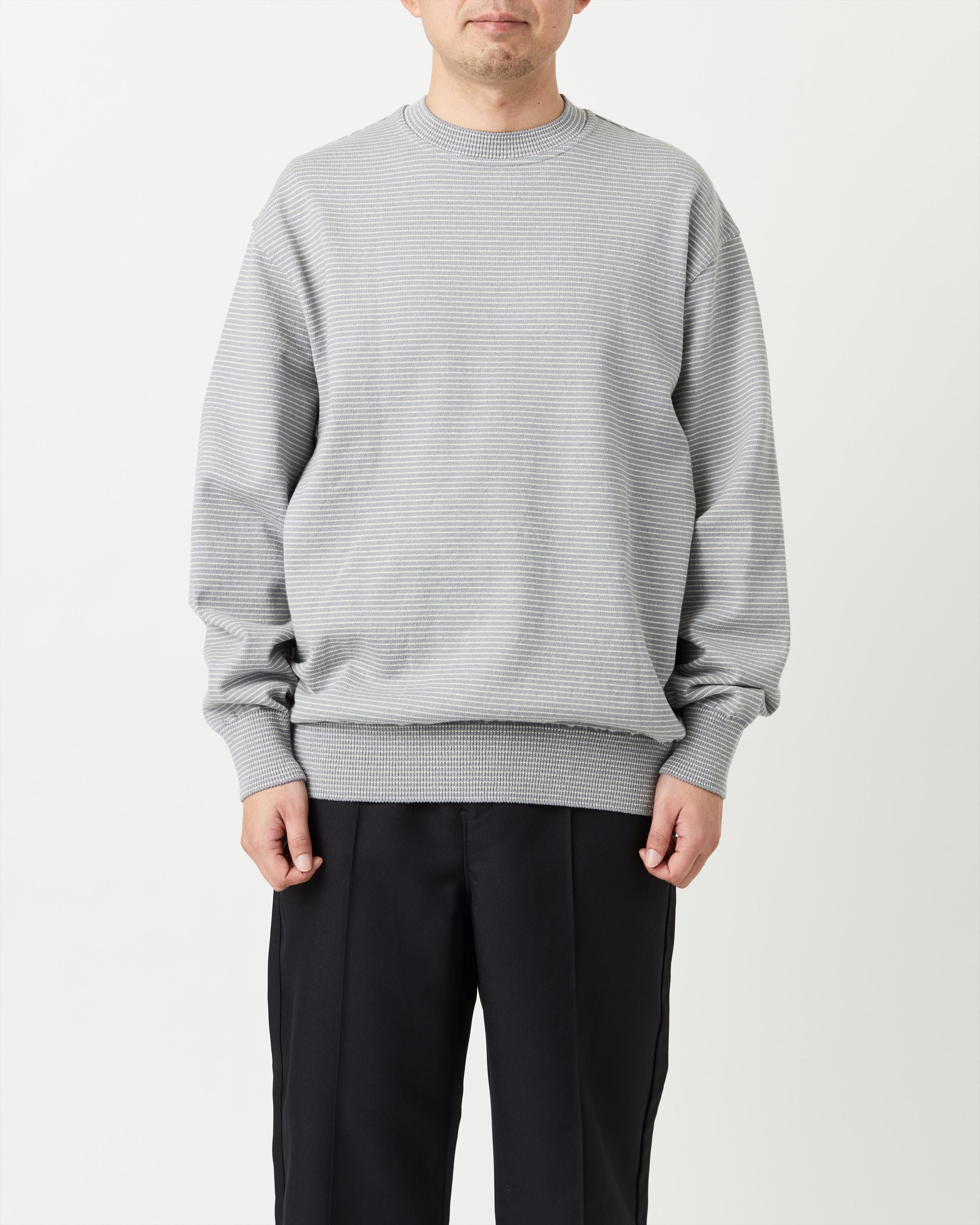 WAVE COTTON KNIT PULLOVER〈BORDER〉 - Yonetomi STORE ONLINE｜ヨネ