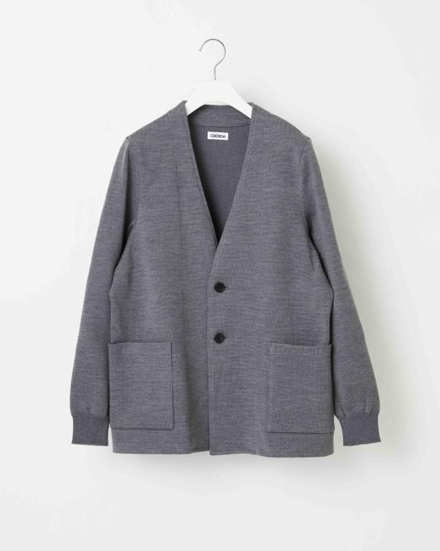 BASIC TWEED NO-COLLAR JACKET - Yonetomi STORE ONLINE｜ヨネトミ