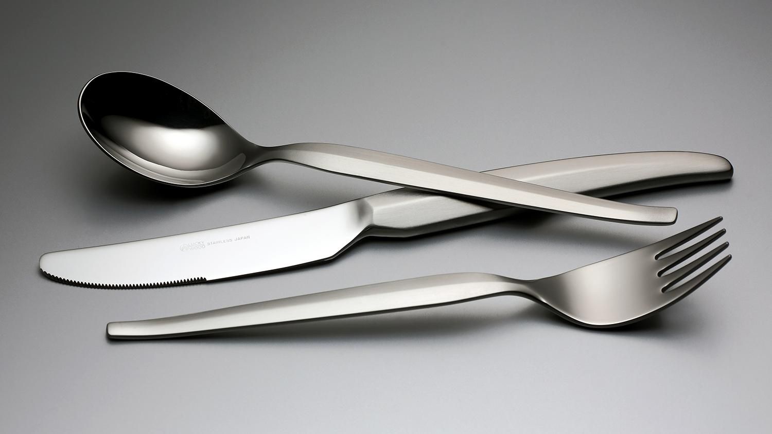 LUCKY WOOD 〈デラックス〉デザート（ディナー）ナイフ/最中柄・鋸刃