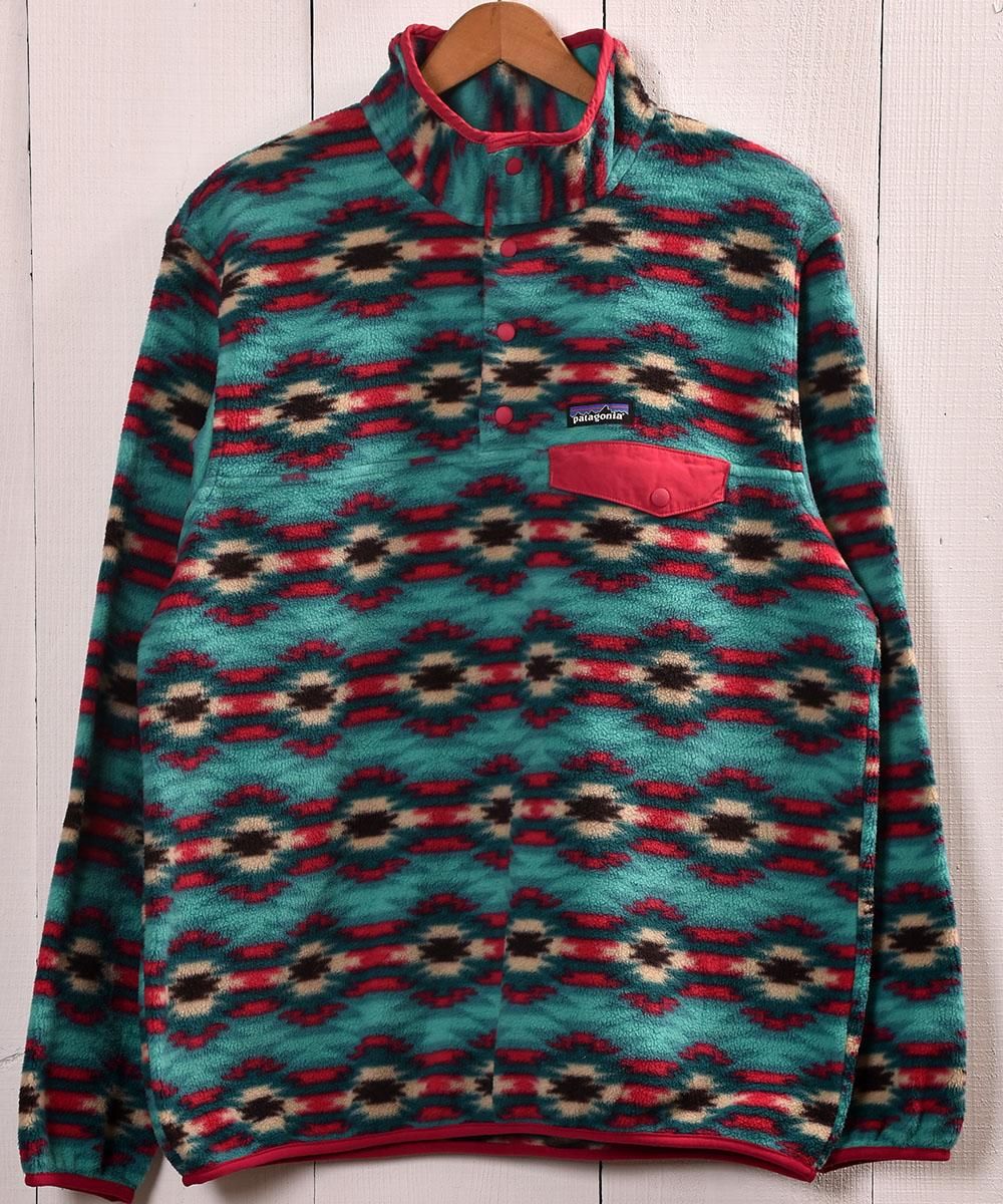 パタゴニア」 ネイティブ柄 スナップ フリースジャケット シンチラ