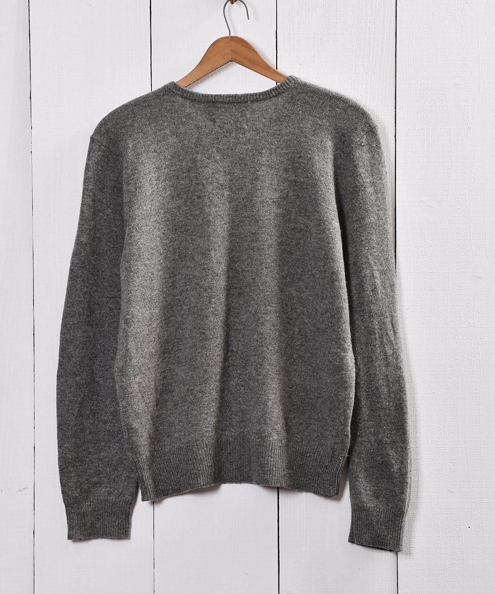 Polo by Ralph Lauren ラムウール ニットセーター グレー - 古着屋