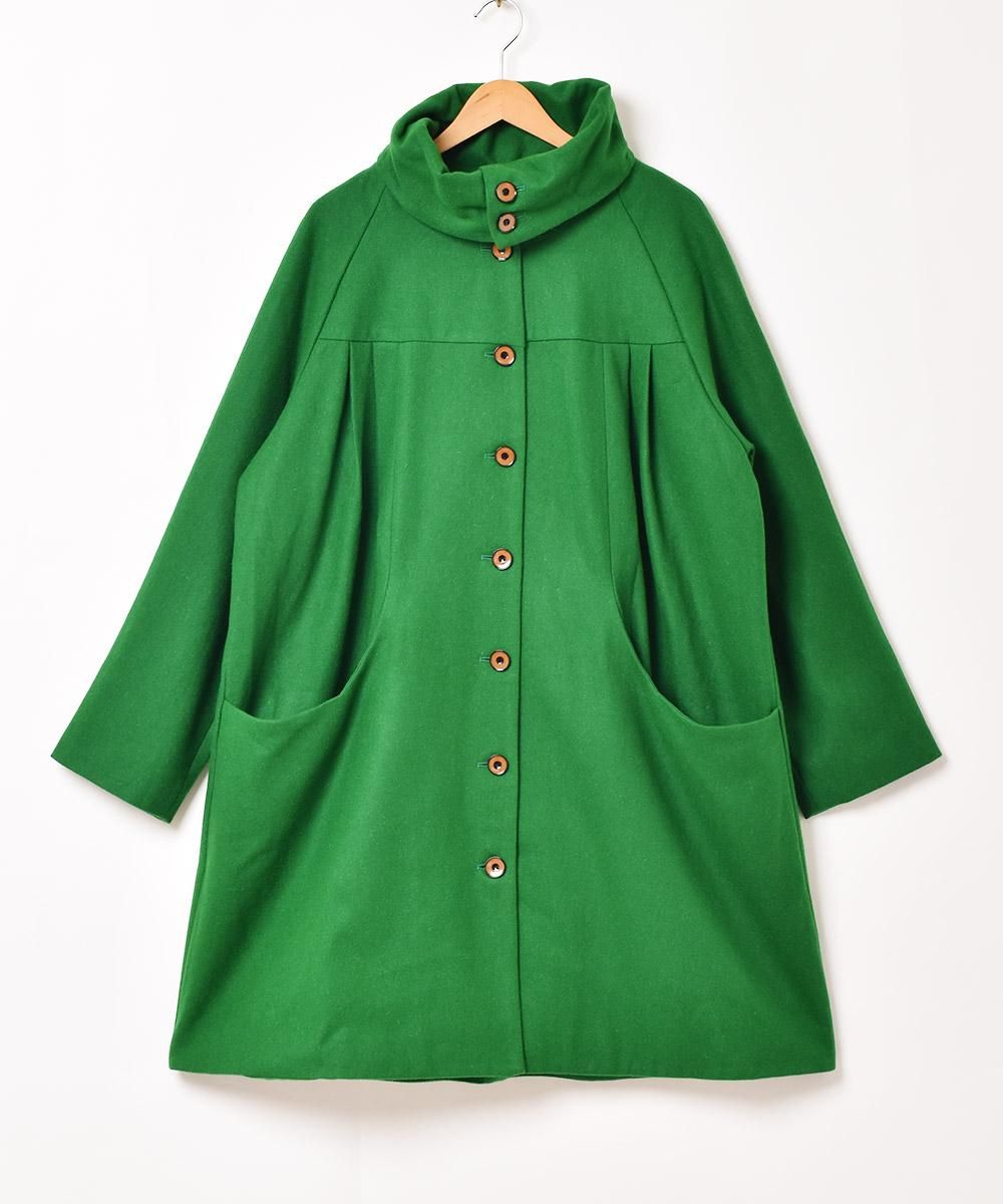 3色展開】「Emerald Motel」デザインカラー ウールコート グリーン