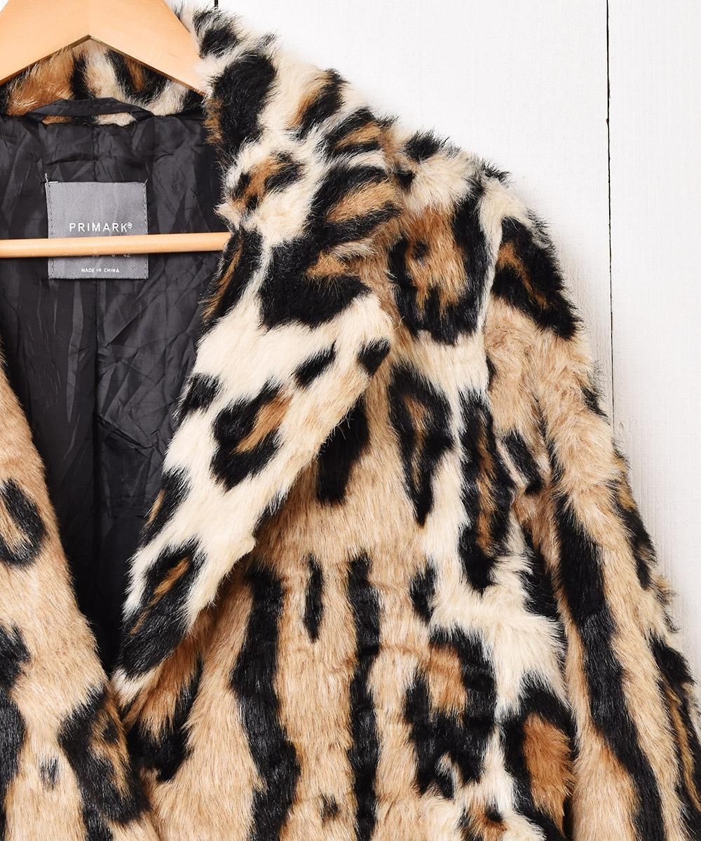 レオパード柄 フェイクファージャケット - 古着屋グレープフルーツ