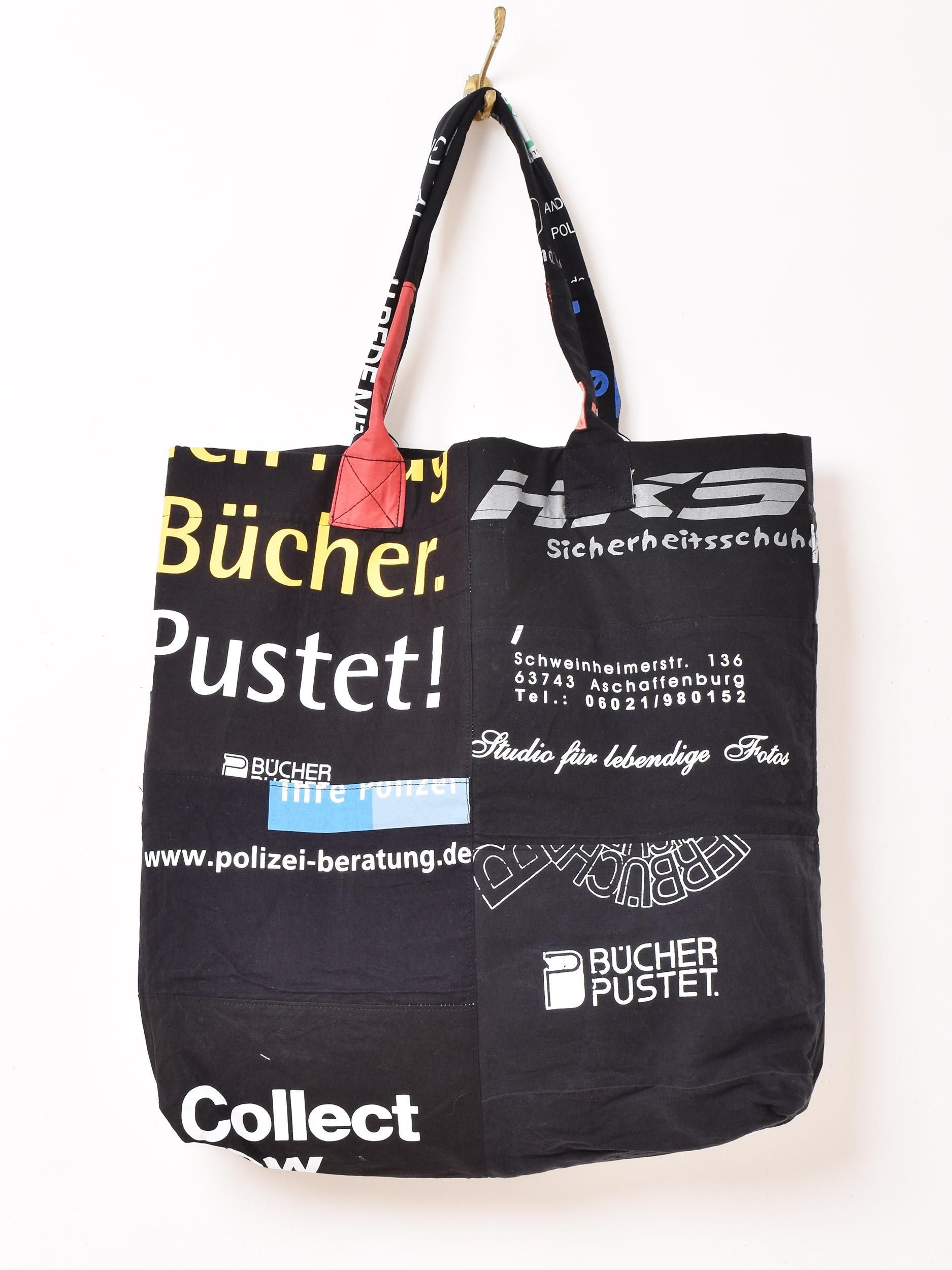 リメイク パッチワークトートバッグ ブラック - 古着屋