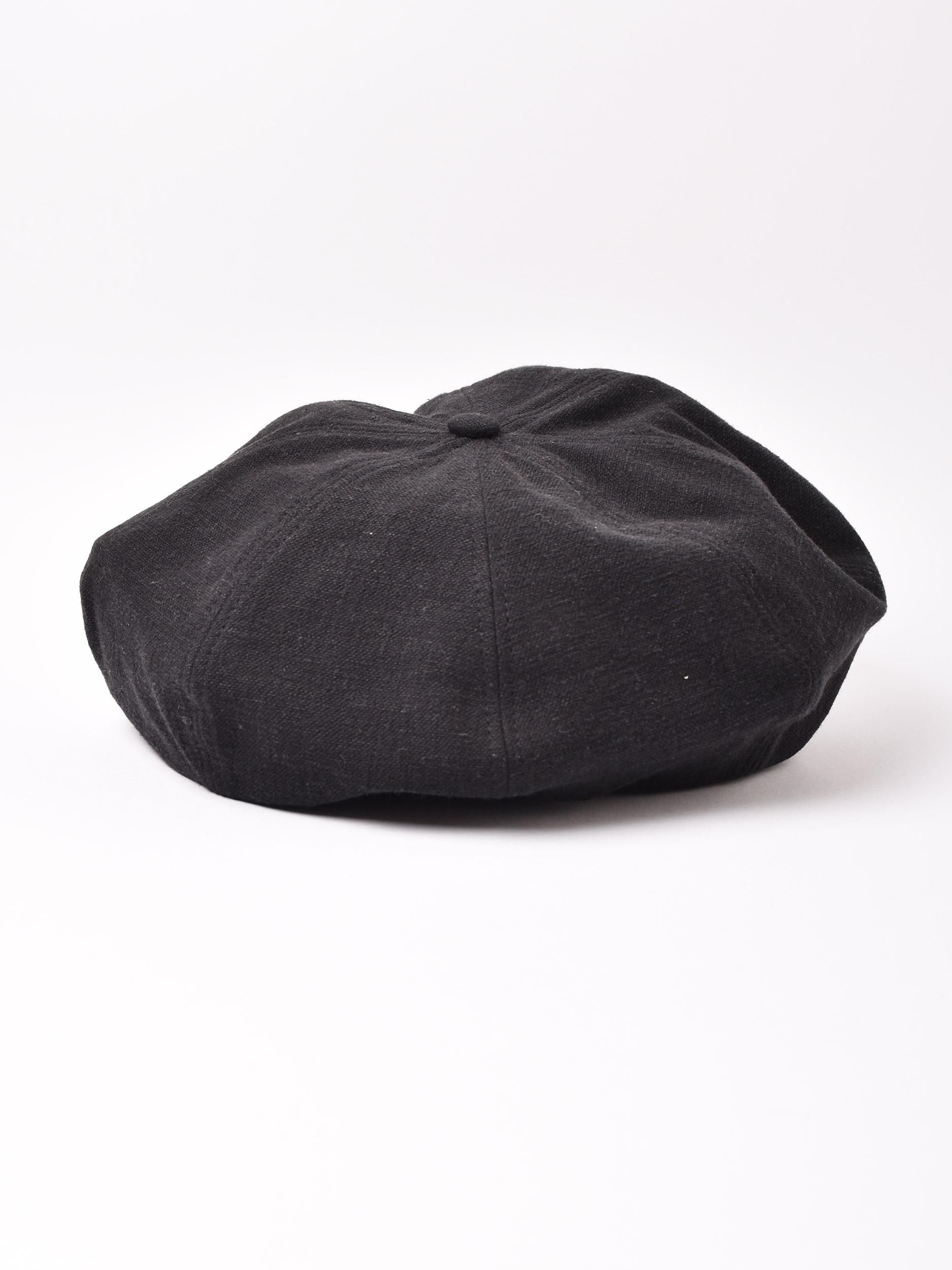 2色展開】8パネル キャスケット ブラック - 古着屋グレープフルーツ