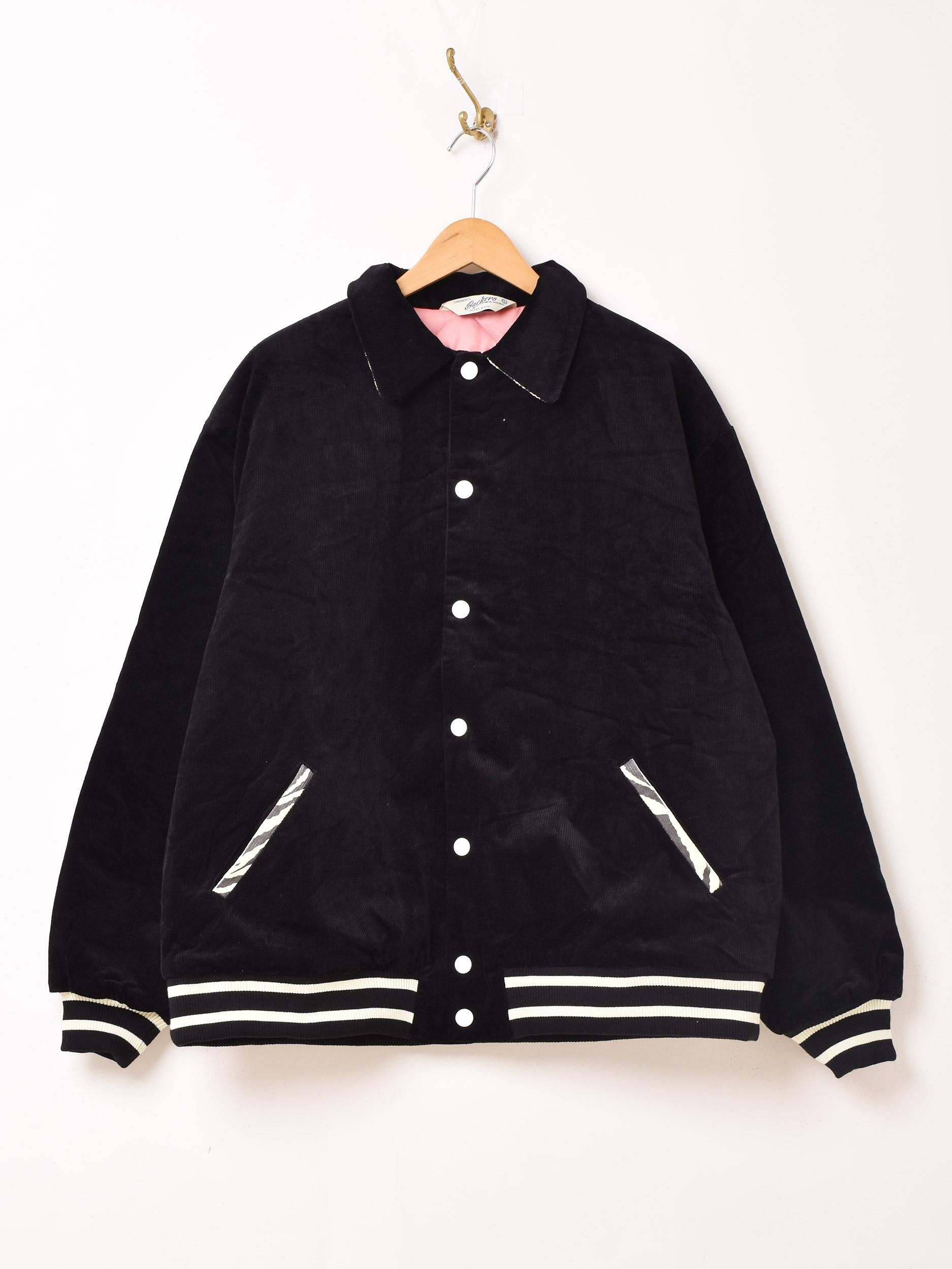 ゼブラコーデュロイ襟付きスタジャン | Backers - 古着屋