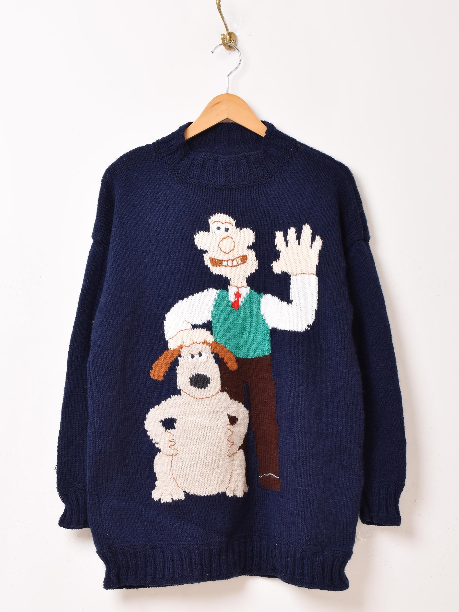 ウォレスとグルミット|セーター - 古着屋グレープフルーツ ムーン