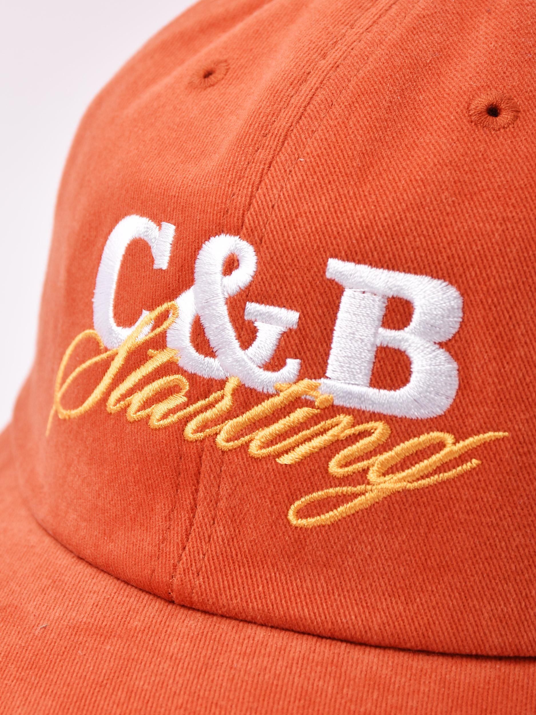 刺繍入りキャップ | C&B オレンジ - 古着屋グレープフルーツ ムーン