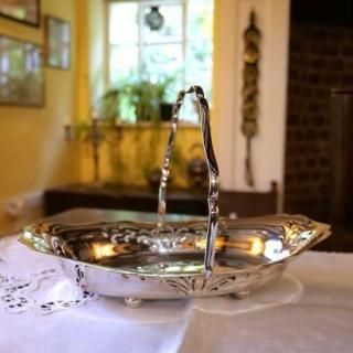 美品✨透かし細工のケーキ／ブレッドバスケット - 英国 ヴィクトリアン