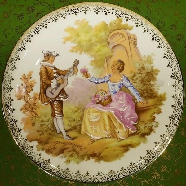 西洋アンティーク Limoges リモージュ fragonard フラゴナール 絵皿