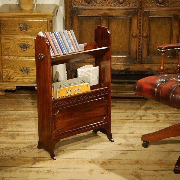 英国イギリスアンティーク家具 | マガジンラック マホガニー材総無垢