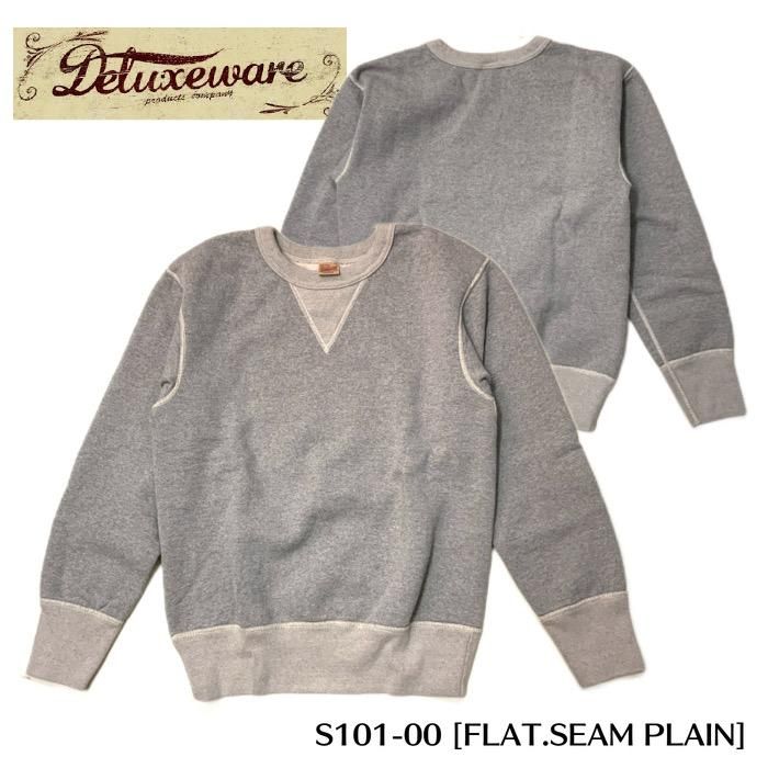 DELUXEWARE/デラックスウエア】スウェット/S101-00 [FLAT.SEAM PLAIN]