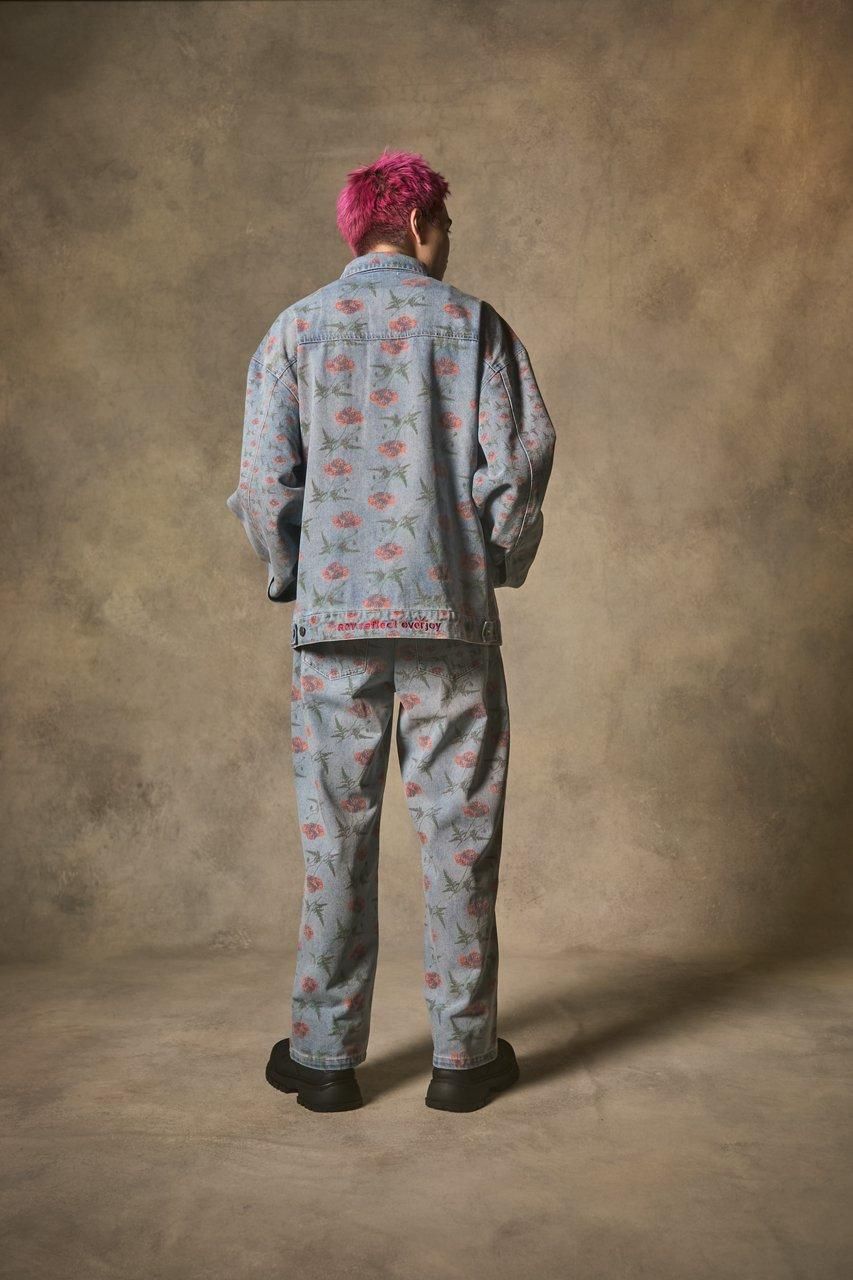 花柄デニムパンツ - ROY reflect overjoy