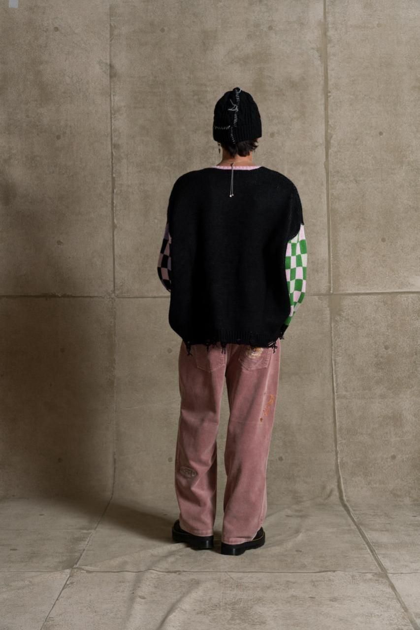 ROYロゴダメージニット - ROY reflect overjoy