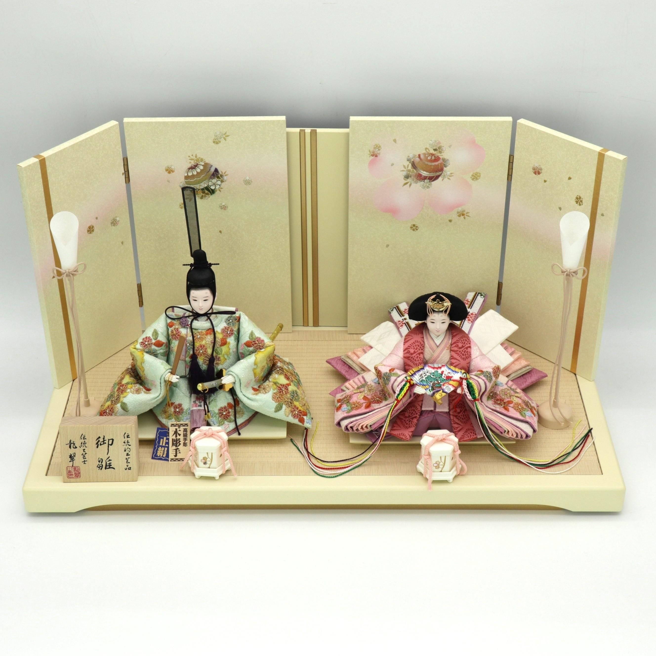 京刺繍 雪輪に桜 望月龍翠作 - 伝統の人形づくり一筋 静岡県富士市の