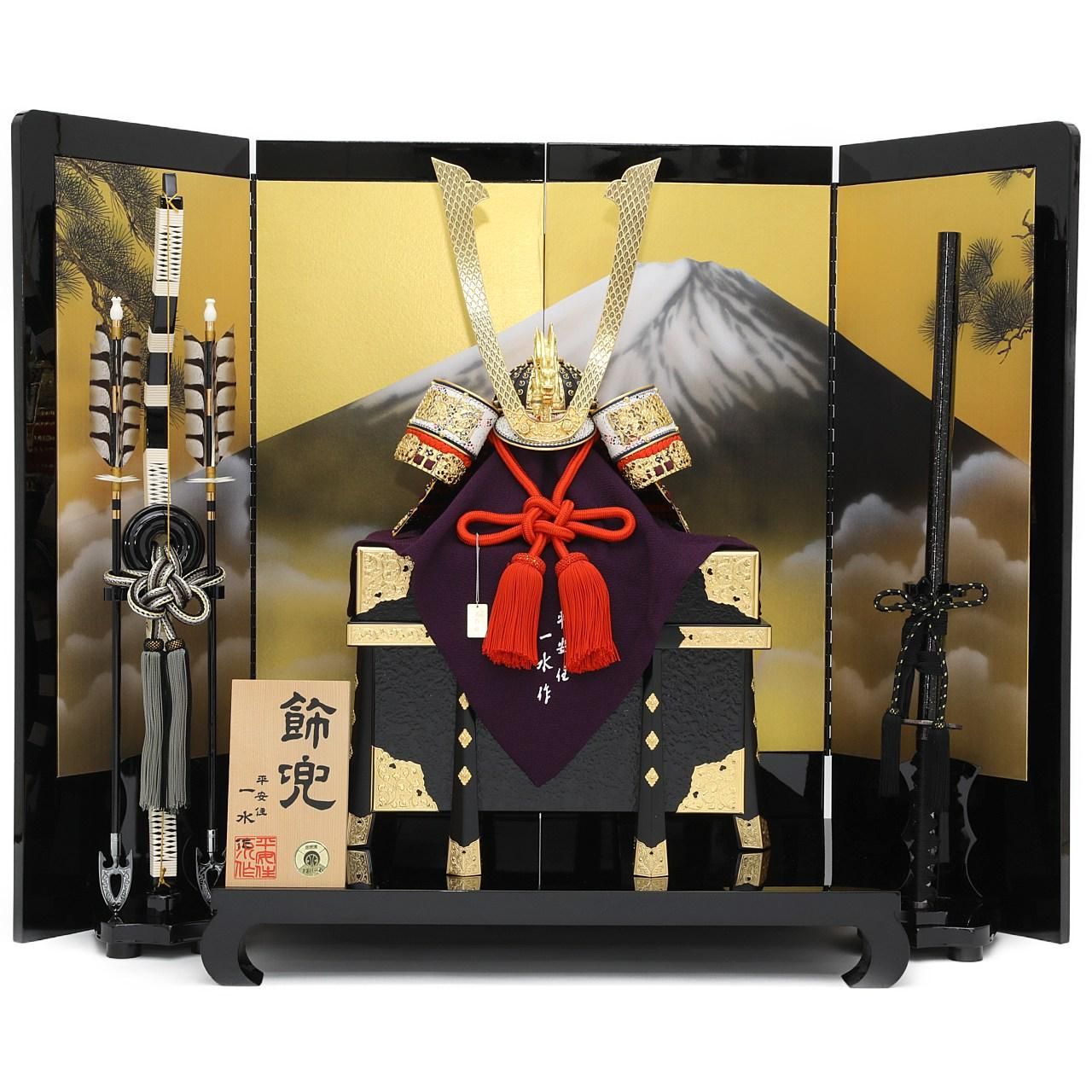 五月人形・兜飾り｜「15号金小札朱糸縅」｜平安住一水｜上質な京甲冑