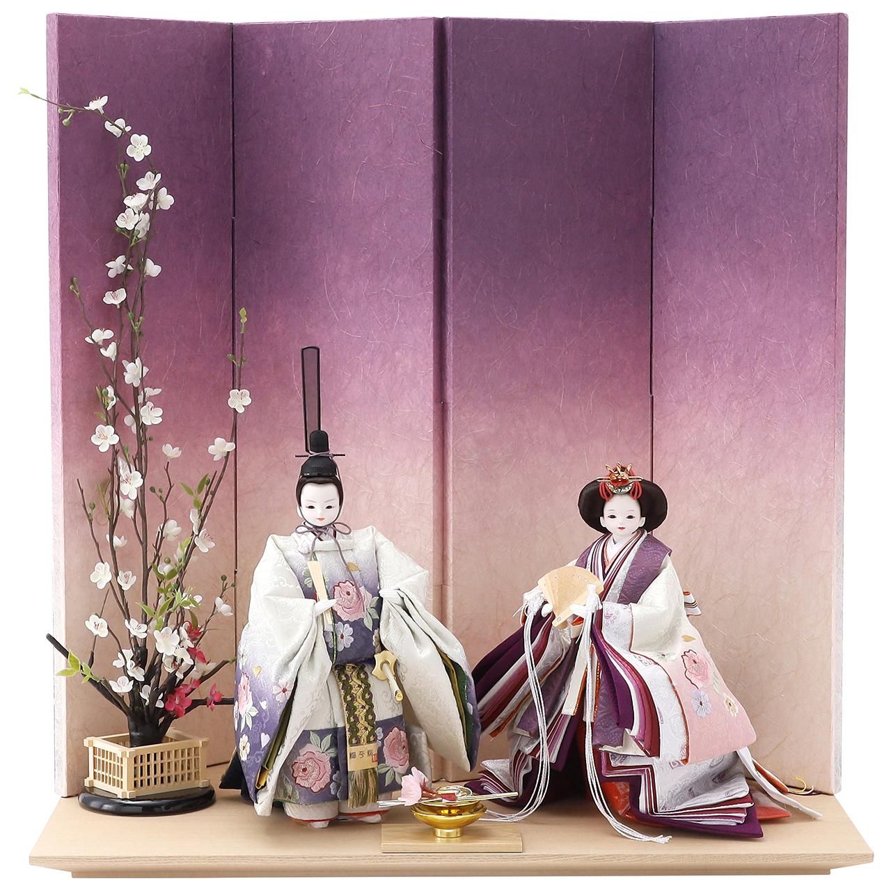 雛人形（ひな人形）「Viola」｜恵林雛 親王飾り｜立ち雛人気モデル｜永光