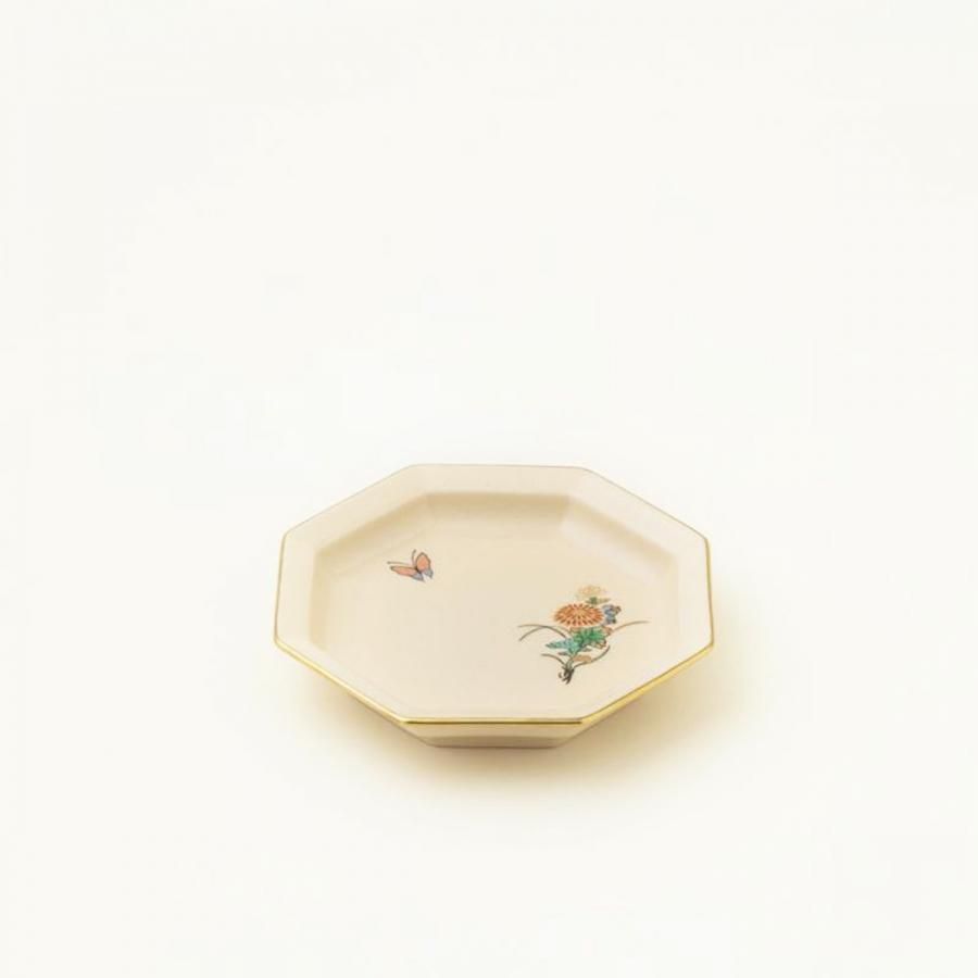 八角皿（小）菊 [ハッカクザラショウキク]｜沈壽官窯（ちんじゅかんが