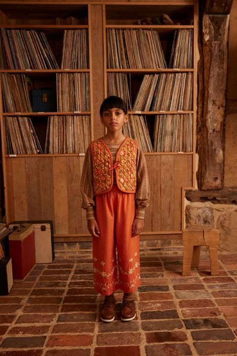 25%OFF】 Apolina Molly Embroidered Trouser - Poppy - MARGO