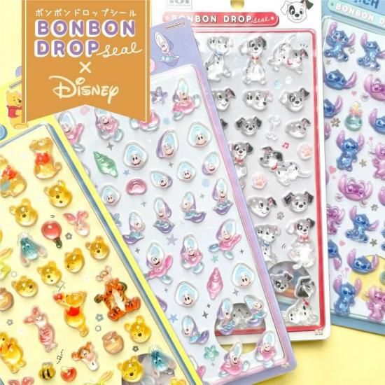 ネコポス対応】ディズニー・ボンボンドロップシール 101匹わんちゃん