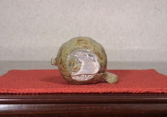 乾山焼 尾形乾女（奈美）作 香合 小槌 無傷 共箱 保証。