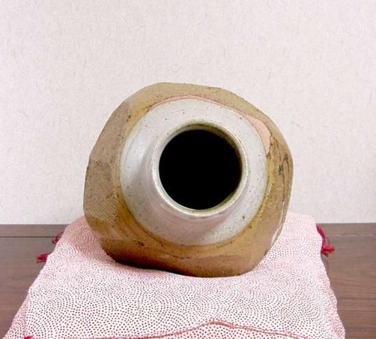 神勝寺焼 陶津窯 藤本明成（三代）作 花瓶 共箱 無傷