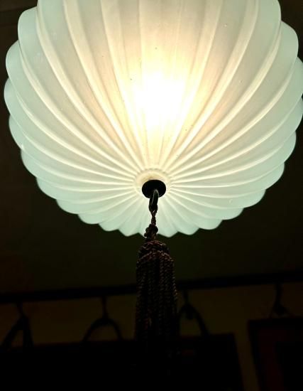 水色 アンティーク 電笠 ペンダントライト」(新品コード付) - 正尚堂