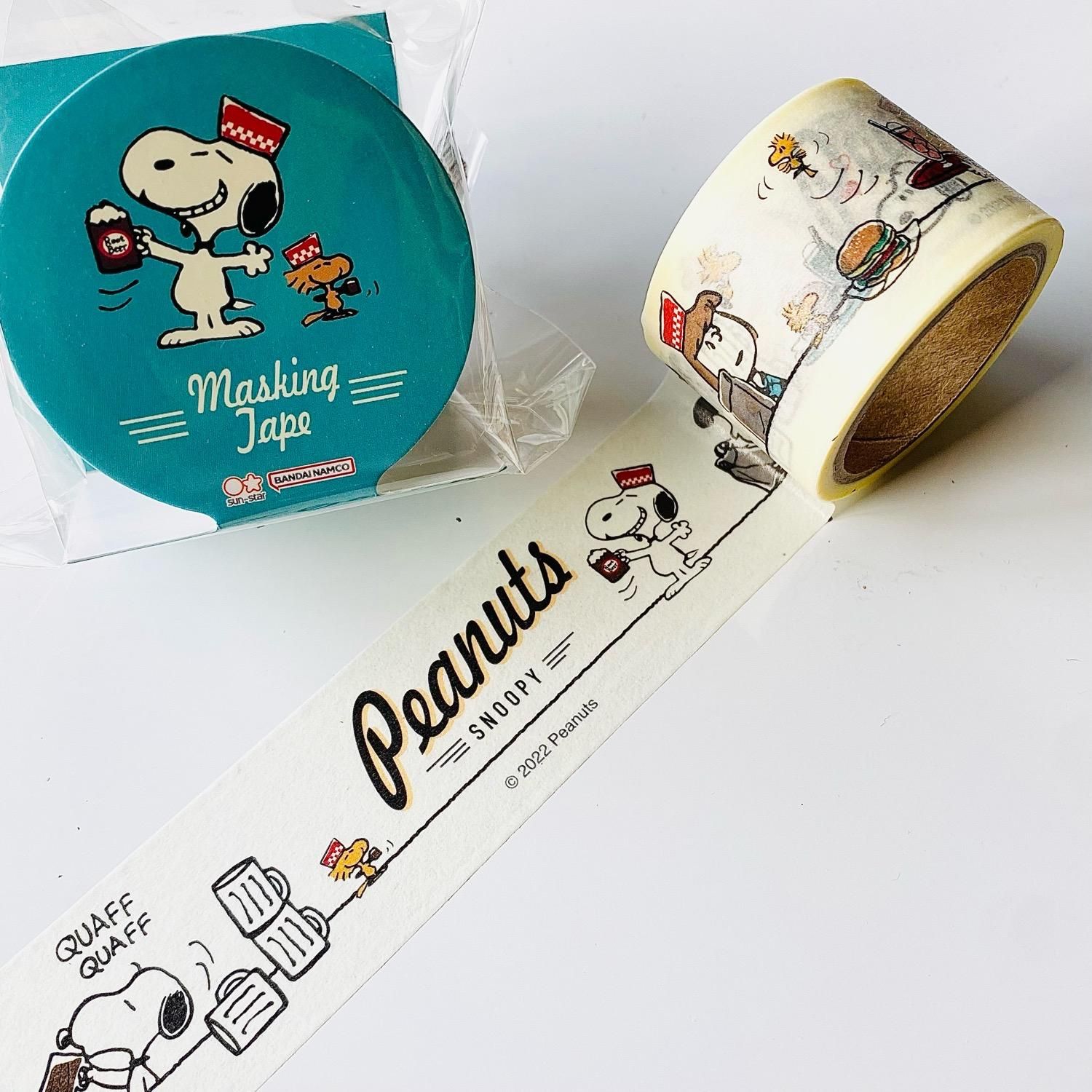 サンスター文具 SNOOPY PEANUTS スヌーピーマスキングテープ ブルー