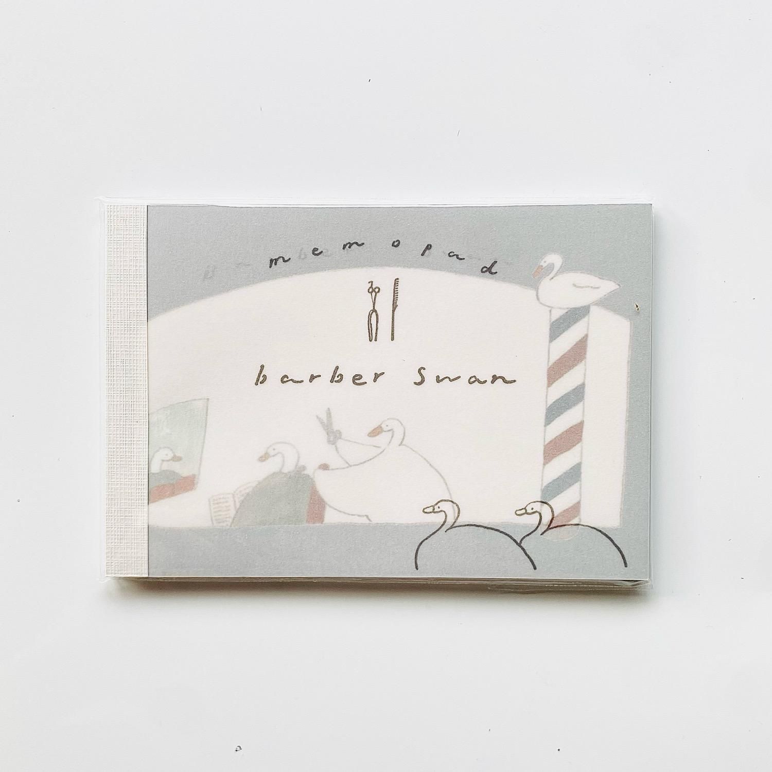 手紙社 トビマツショウイチロウ メモパッド バーバースワン T-TSR-002