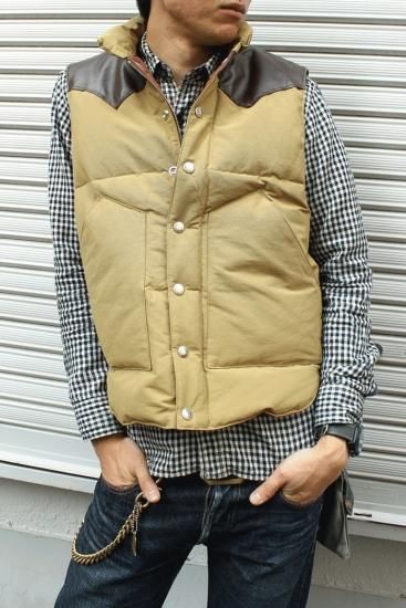 SUGAR CANE（シュガーケーン） ダウンベスト SC12340 レザーヨーク