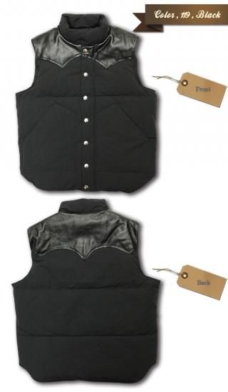 SUGAR CANE（シュガーケーン） ダウンベスト SC12340 レザーヨーク